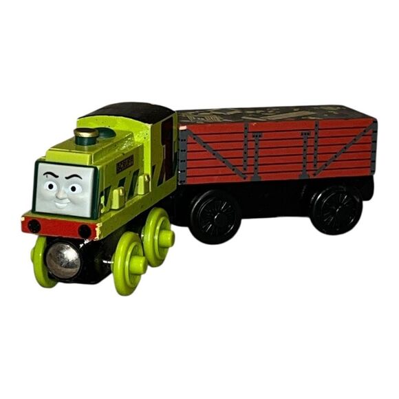 Thomas & Friends Wooden Railway Dirty Scruff & Garbage Car Set 2010 - Picture 1 of 7